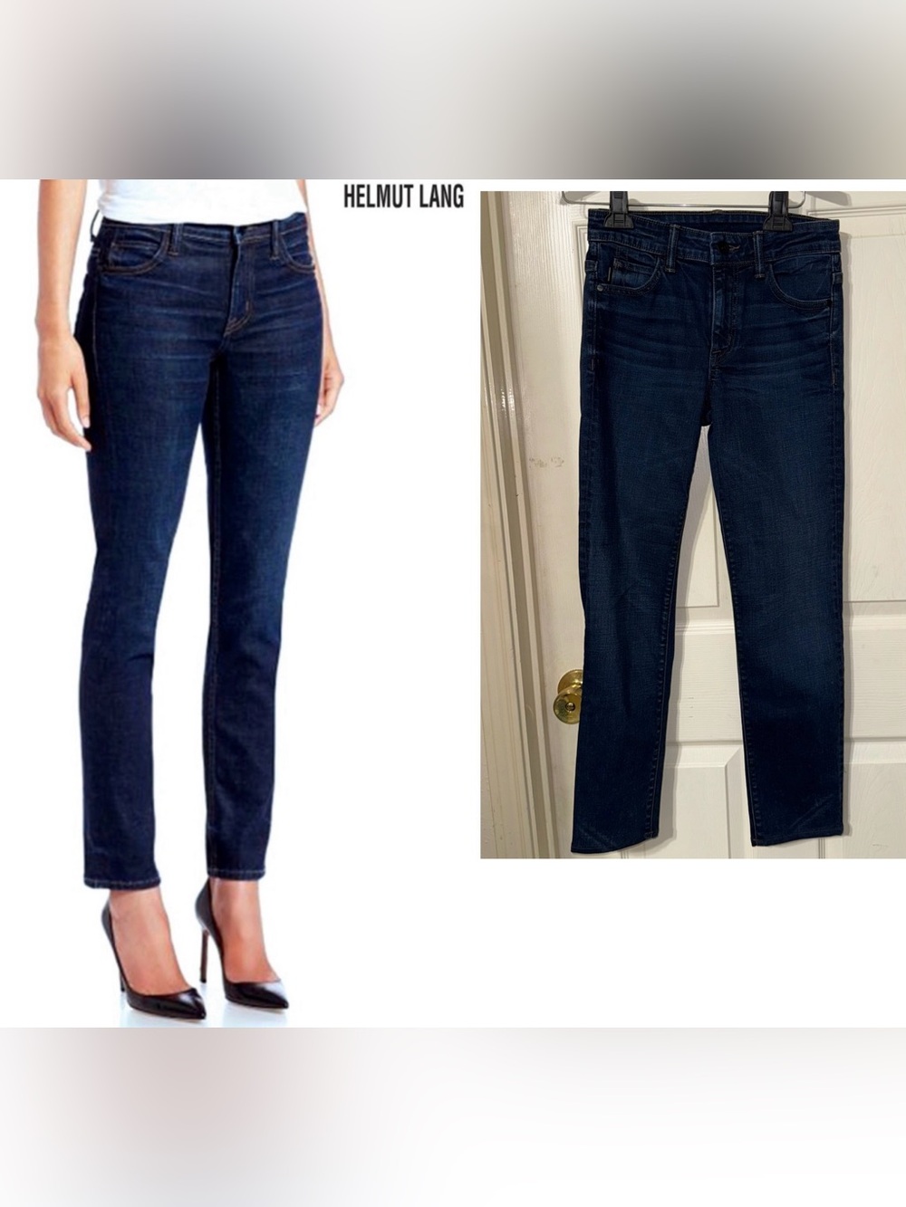 HELMUT LANG like new ANKLE SKINNY blue JEAN size 26